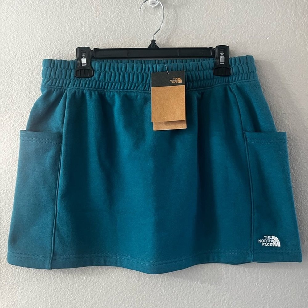 The North Face Women's SZ Large Evolution Skirt Blue Moss (Teal) Mini Skirt NEW